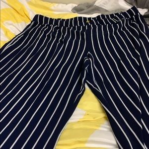 Blue and white dress pants